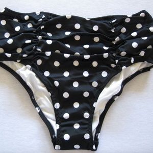 VS High Waist Bottom Swimsuit Bikini Polka Dot NWT